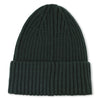 Boys Dark Green Ribbed Knit Beanie