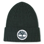 Boys Dark Green Ribbed Knit Beanie