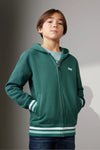 Boys' Forest Green Organic Varsity Hoodie