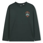 Boys Forest Green Tee with Timberland Truck Print