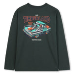 Boys Forest Green Tee with Timberland Truck Print