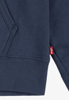 Boys' Full - Zip Hoodie with Box Tab Logo – Navy