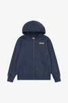 Boys' Full - Zip Hoodie with Box Tab Logo – Navy