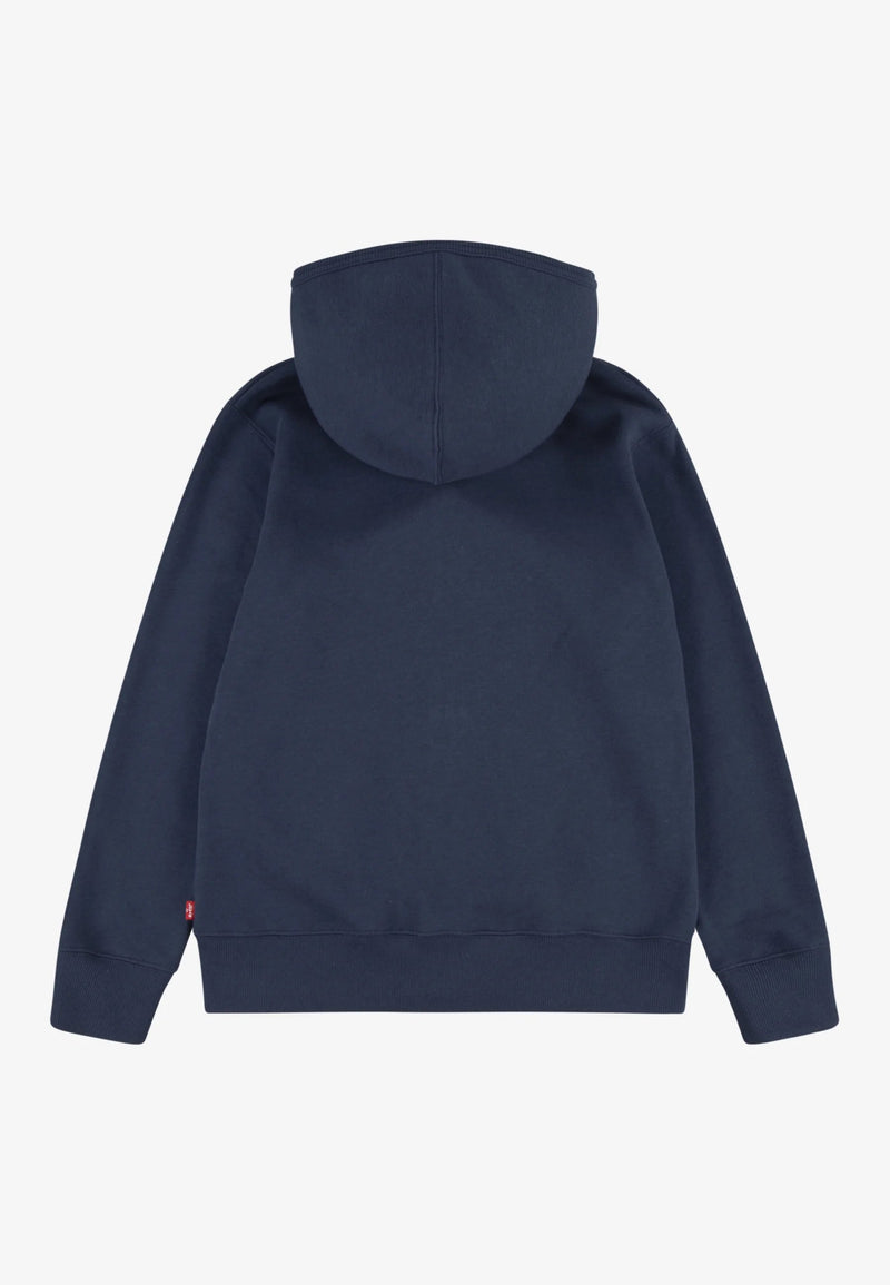 Boys' Full - Zip Hoodie with Box Tab Logo – Navy