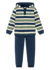 Boys Green & Blue Striped Tracksuit