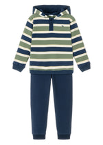 Boys Green & Blue Striped Tracksuit