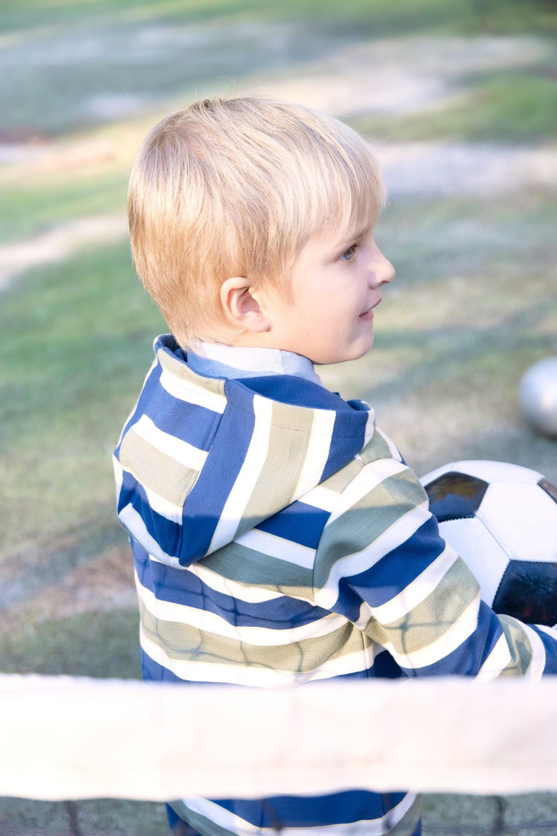 Boys Green & Blue Striped Tracksuit