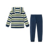 Boys Green & Blue Striped Tracksuit