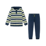 Boys Green & Blue Striped Tracksuit