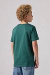 Boys Green Cotton Logo T-shirt