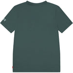 Boys Green Cotton Logo T-shirt