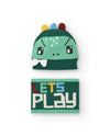 Boys' Green Dino Knitted Hat & Scarf Set (Tuc Tuc)