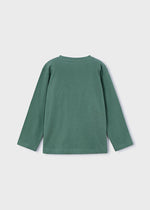 Boys Green Dinosaur Long Sleeve T-Shirt