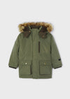 Boys Green Hooded Parka