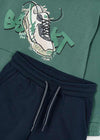 Boys Green & Navy Tracksuit