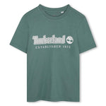 Boys Green Short Sleeve Logo T-Shirt