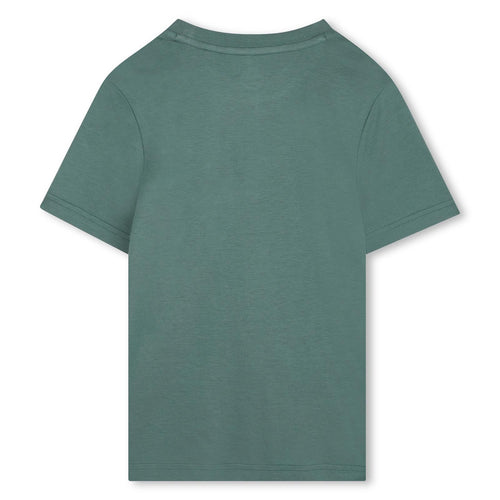 Boys Green Short Sleeve Logo T-Shirt