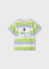 Boys Green Striped Cotton Wave T-Shirt (mayoral) - CottonKids.ie - 3 year - 4 year - 5 year