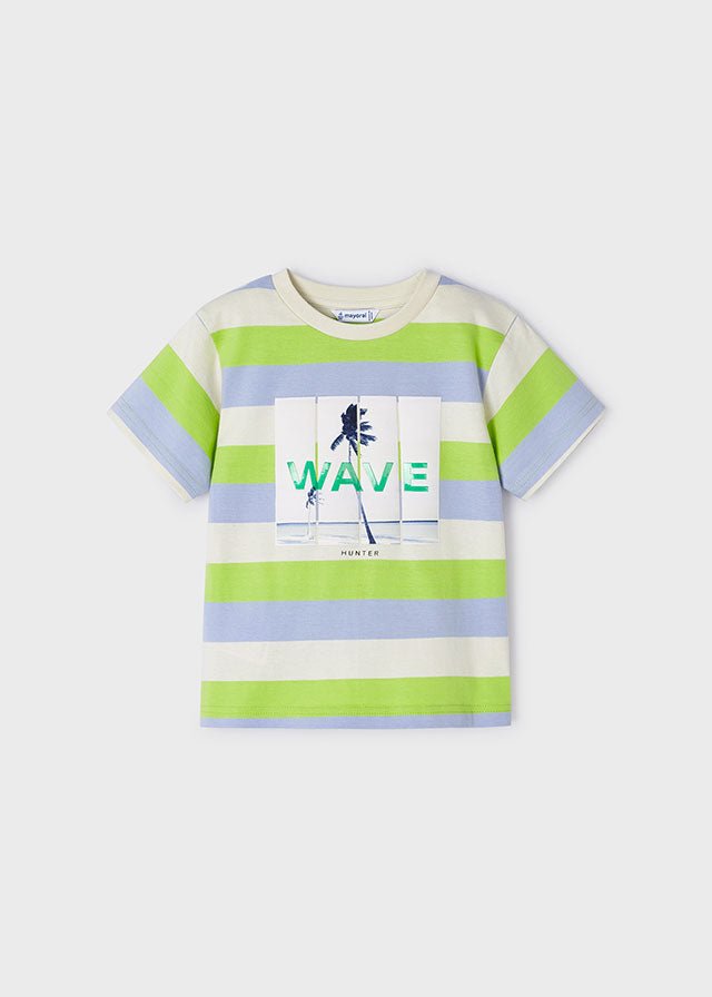 Boys Green Striped Cotton Wave T-Shirt (mayoral) - CottonKids.ie - 3 year - 4 year - 5 year