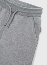Boys Grey Basic Cuffed Fleece Trousers