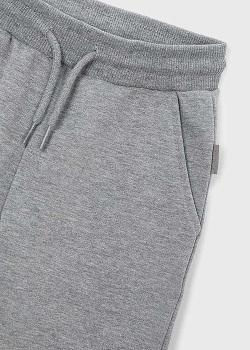 Boys Grey Basic Cuffed Fleece Trousers