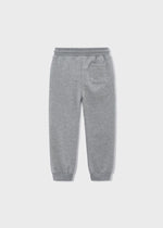 Boys Grey Basic Cuffed Fleece Trousers