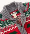 Boys Grey Fair Isle Cotton Cardigan