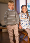 Boys Grey Fair Isle Knit Jumper