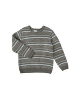 Boys Grey Fair Isle Knit Jumper