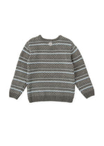 Boys Grey Fair Isle Knit Jumper