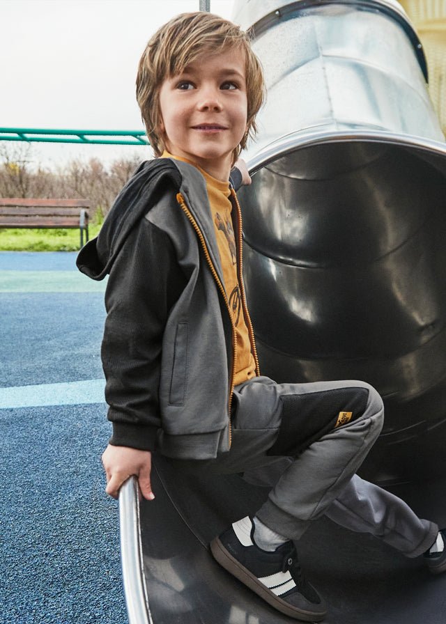 Boys Grey & Navy 3 - Piece Tracksuit