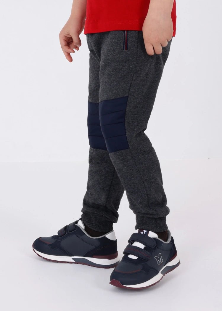 Boys' Grey & Red Stripe Hoodie & Joggers Set (mayoral)