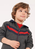 Boys' Grey & Red Stripe Hoodie & Joggers Set (mayoral)