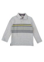 Boys Grey Stripe Polo