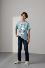 Boys' Hit The Trails Tee – Light Blue