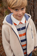 Boys Ivory Sherpa Hooded Jacket (Tutto Piccolo)