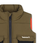 Boys Khaki Green Puffer Gilet (Timberland)