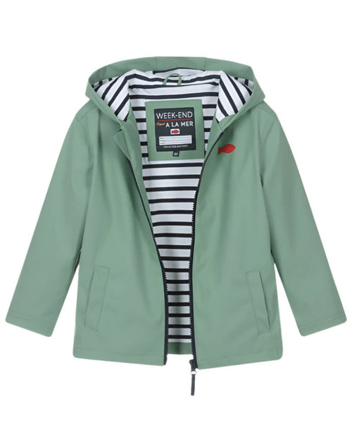 Boys Khaki Hooded Raincoat