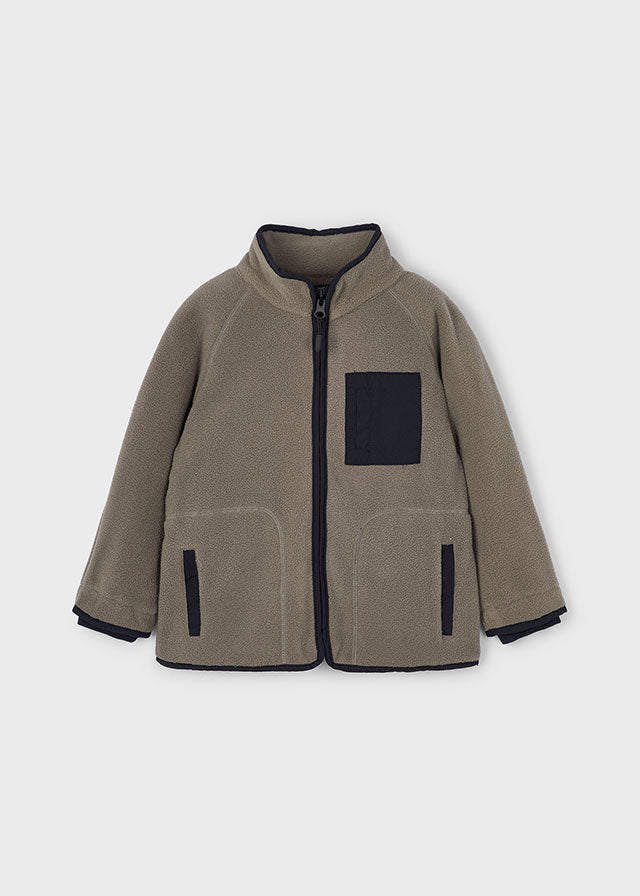 Boys Khaki Winter Fleece Jacket