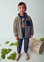 Boys Khaki Winter Fleece Jacket