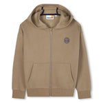 Boys Khaki Zip Hoodie