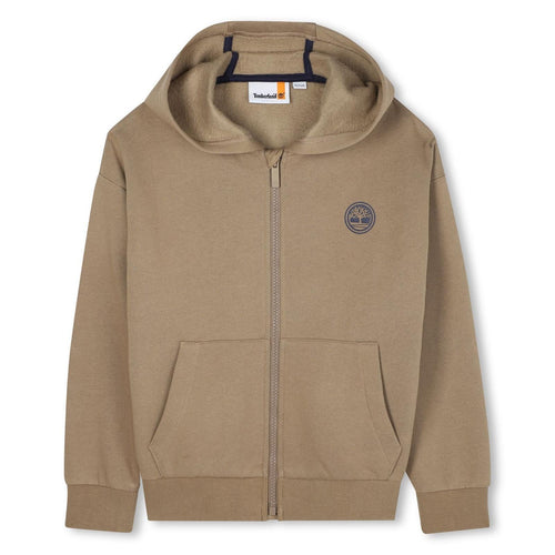 Boys Khaki Zip Hoodie