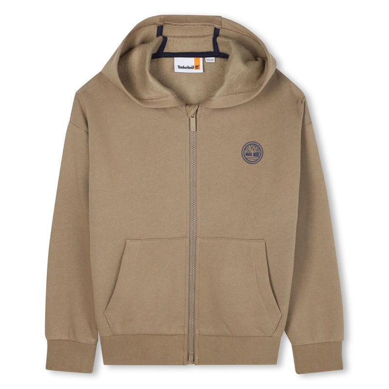 Boys Khaki Zip Hoodie