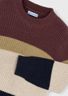 Boys Knit Jumper with Colour - Block Stripes
