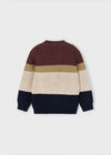 Boys Knit Jumper with Colour - Block Stripes