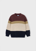 Boys Knit Jumper with Colour - Block Stripes