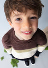 Boys Knit Jumper with Colour - Block Stripes