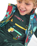 Boys' "Let's Play" Printed Puffer Waistcoat (Tuc Tuc)