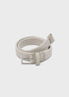 Boys Light Beige Braided Belt