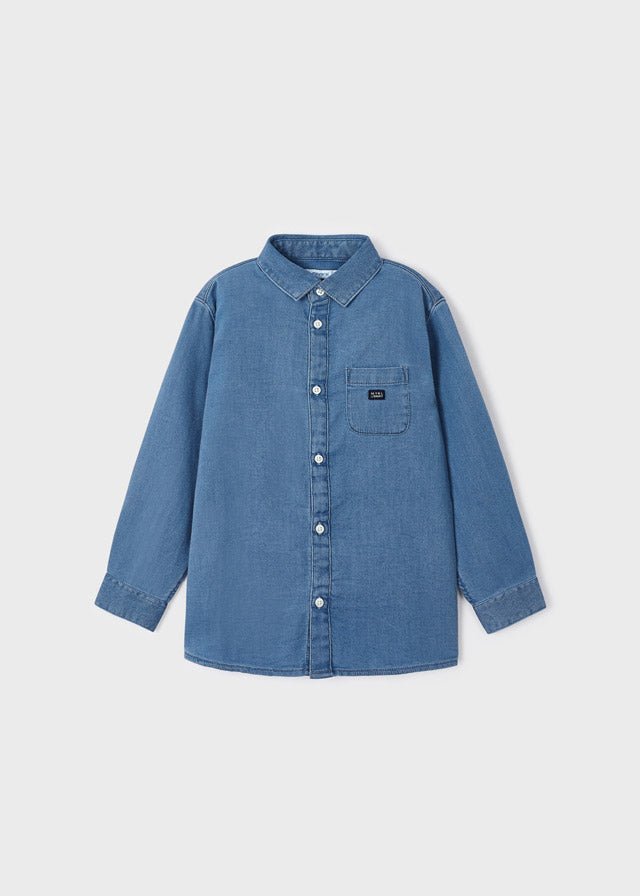 Boys Light Blue Chambray Shirt (mayoral)